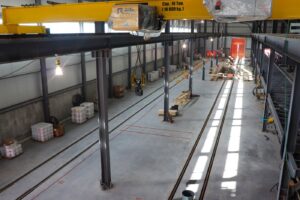 Pont roulant Protech equip with overhead cranes the REM garages